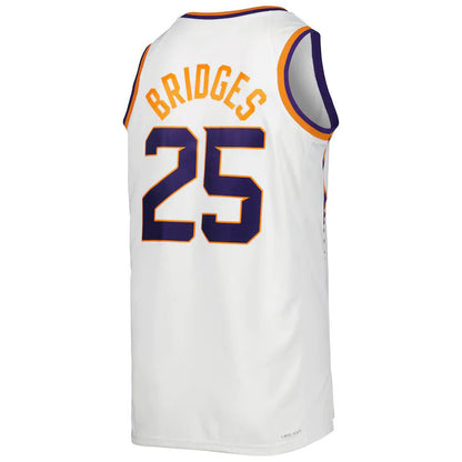P.Suns #25 Mikal Bridges Unisex 2022-23 Swingman Jersey White Association Edition Stitched American Basketball Jersey UNEC