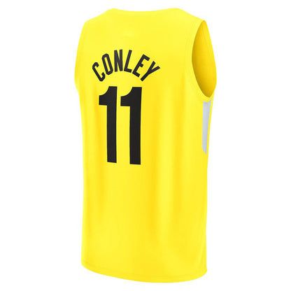 U.Jazz #11 Mike Conley Fanatics Branded 2022-23 Fast Break Replica Jersey Icon Edition Yellow Stitched American Basketball Jersey UNEC