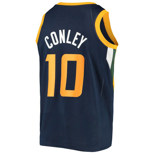 U.Jazz #10 Mike Conley Swingman Jersey Navy Icon Edition Stitched American Basketball Jersey UNEC