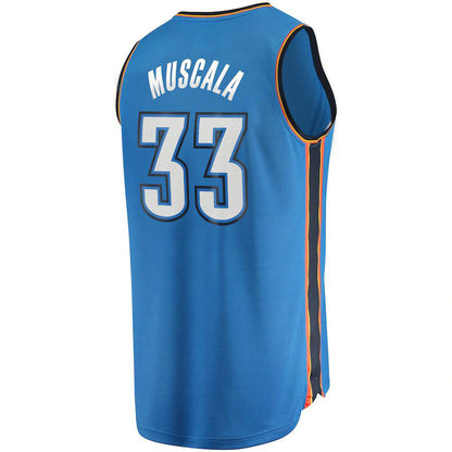 OC.Thunder #33 Mike Muscala Fanatics Branded  Fast Break Replica Jersey Blue  Icon Edition Stitched American Basketball Jersey UNEC
