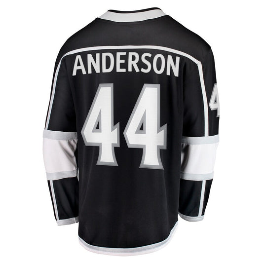 LA.Kings #44 Mikey Anderson Fanatics Branded Home Breakaway Player Jersey Black Stitched American Hockey Jersey UNEC