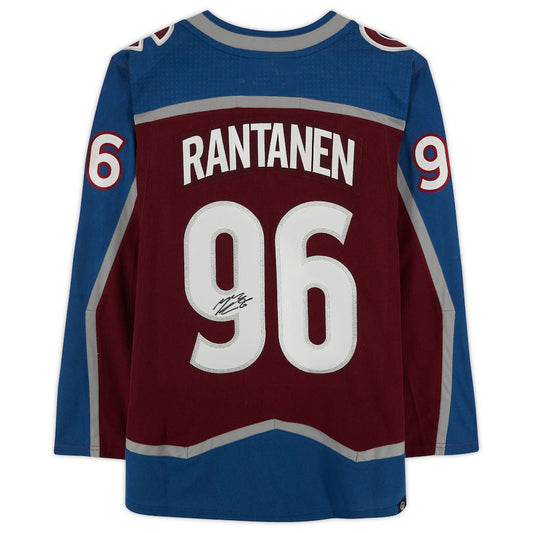 C.Avalanche #96 Mikko Rantanen Fanatics Authentic Autographed Jersey Burgundy Stitched American Hockey Jersey UNEC