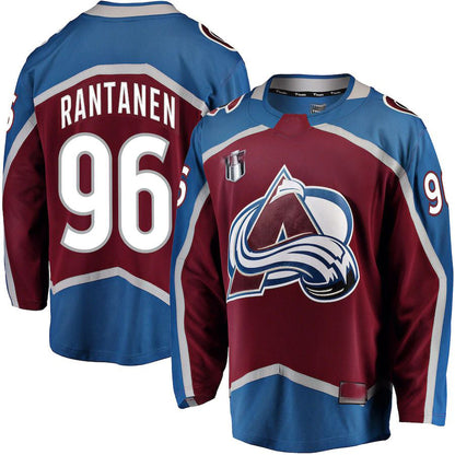 C.Avalanche #96 Mikko Rantanen Fanatics Branded Home 2022 Stanley Cup Final Breakaway Player Jersey Burgundy Stitched American Hockey Jersey UNEC