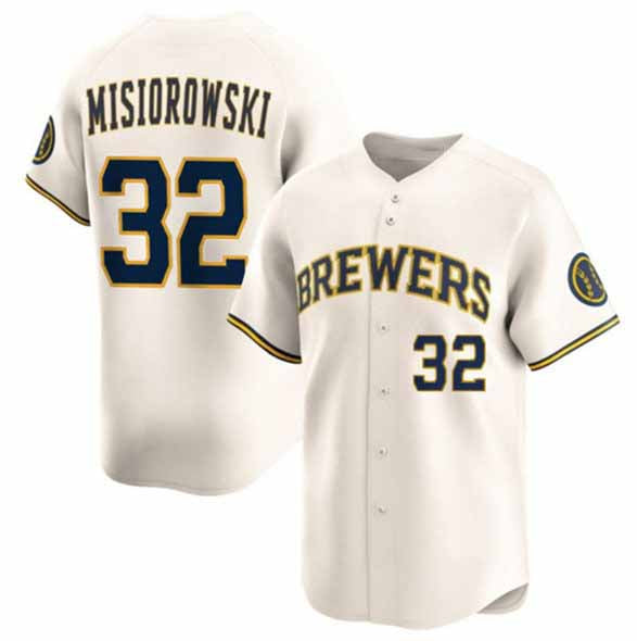 Milwaukee Brewers #32 Jacob Misiorowski Cream 2025 Limited Stitched Baseball Jersey