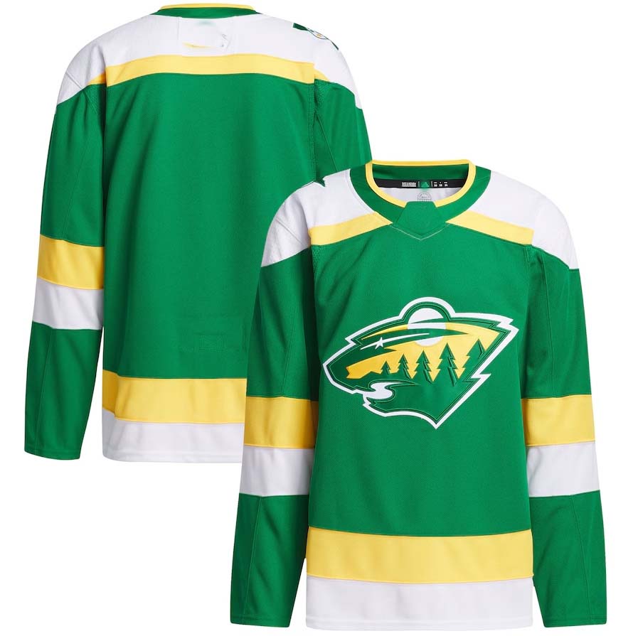 M.Wild 2023-24 Alternate Primegreen Authentic Jersey ¨C Green Stitched American Hockey Jersey UNEC