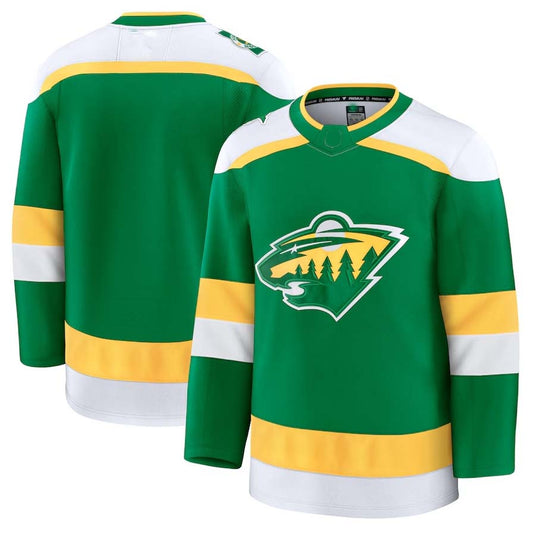 M.Wild Fanatics Alternate Premium Jersey - Green Stitched American Hockey Jersey UNEC