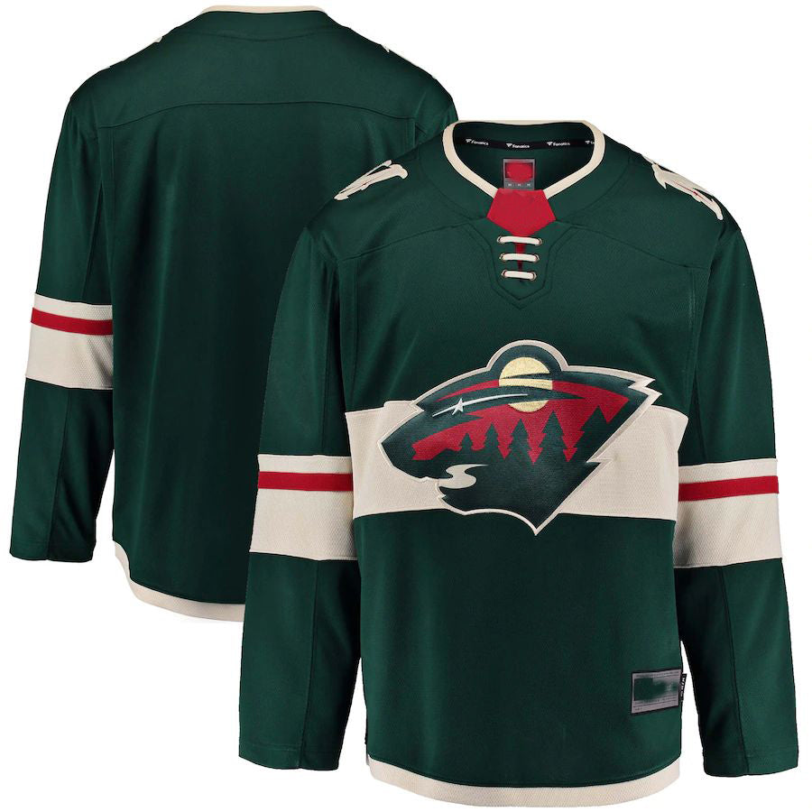 M.Wild Fanatics Branded Breakaway Home Jersey Green Stitched American Hockey Jersey UNEC