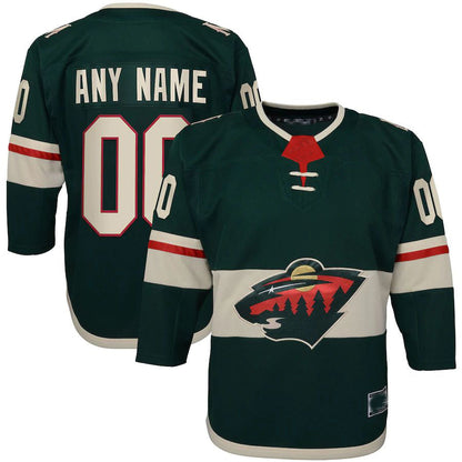 Custom M.Wild Home Premier Jersey Green Stitched American Hockey Jersey UNEC