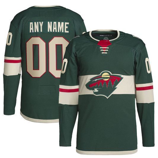 Custom M.Wild Home Primegreen Authentic Pro Jersey Green Stitched American Hockey Jersey UNEC