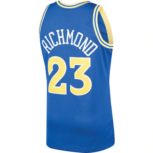 G.State Warriors #23 Mitch Richmond Mitchell & Ness 1990-91 Hardwood Classics Swingman Player Jersey  Royal Stitched American Basketball Jersey UNEC