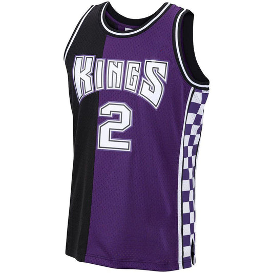 S.Kings #2 Mitch Richmond Mitchell & Ness 1994-95 Hardwood Classics Swingman Jersey Purple Stitched American Basketball Jersey UNEC