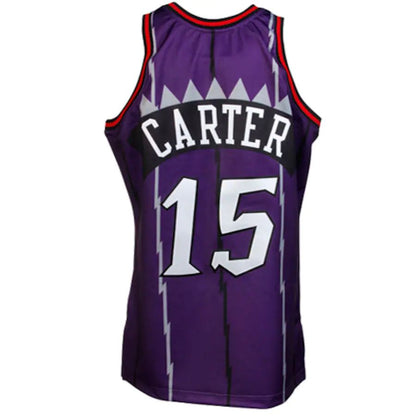 T.Raptors #15 Vince Carter Mitchell & Ness 1998-1999 Throwback Authentic Jersey Purple Stitched American Basketball Jersey UNEC