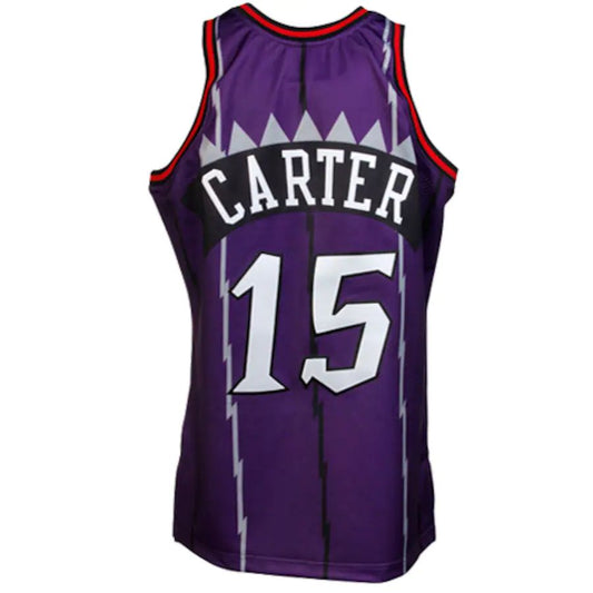T.Raptors #15 Vince Carter Mitchell & Ness 1998-1999 Throwback Authentic Jersey Purple Stitched American Basketball Jersey UNEC