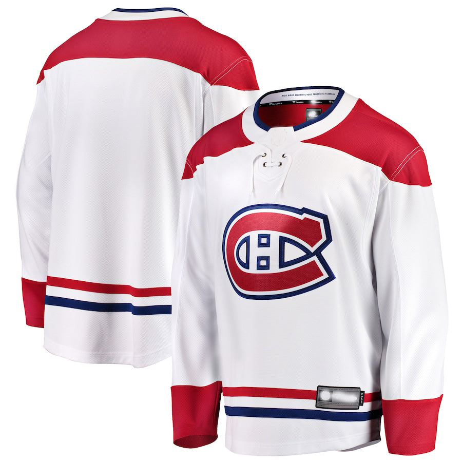 M.Canadiens Fanatics Branded Breakaway Away Jersey White Stitched American Hockey Jersey UNEC