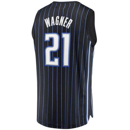 O.Magic #21 Moritz Wagner Fanatics Branded  2021-22 Fast Break Replica Jersey  Icon Edition Black Stitched American Basketball Jersey UNEC