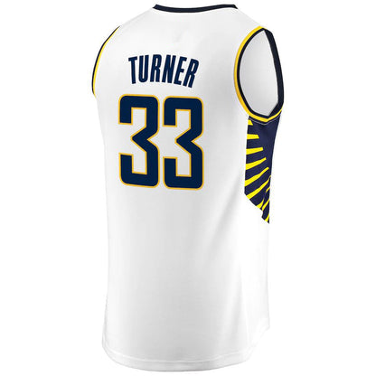 IN.Pacers #33 Myles Turner Fanatics Branded Fast Break Replica Jersey White Association Edition Stitched American Basketball Jersey UNEC