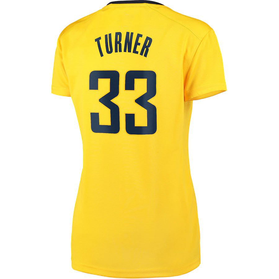 IN.Pacers #33 Myles Turner Fanatics Branded Fast Break Player Replica Jersey Statement Edition Gold Stitched American Basketball Jersey UNEC