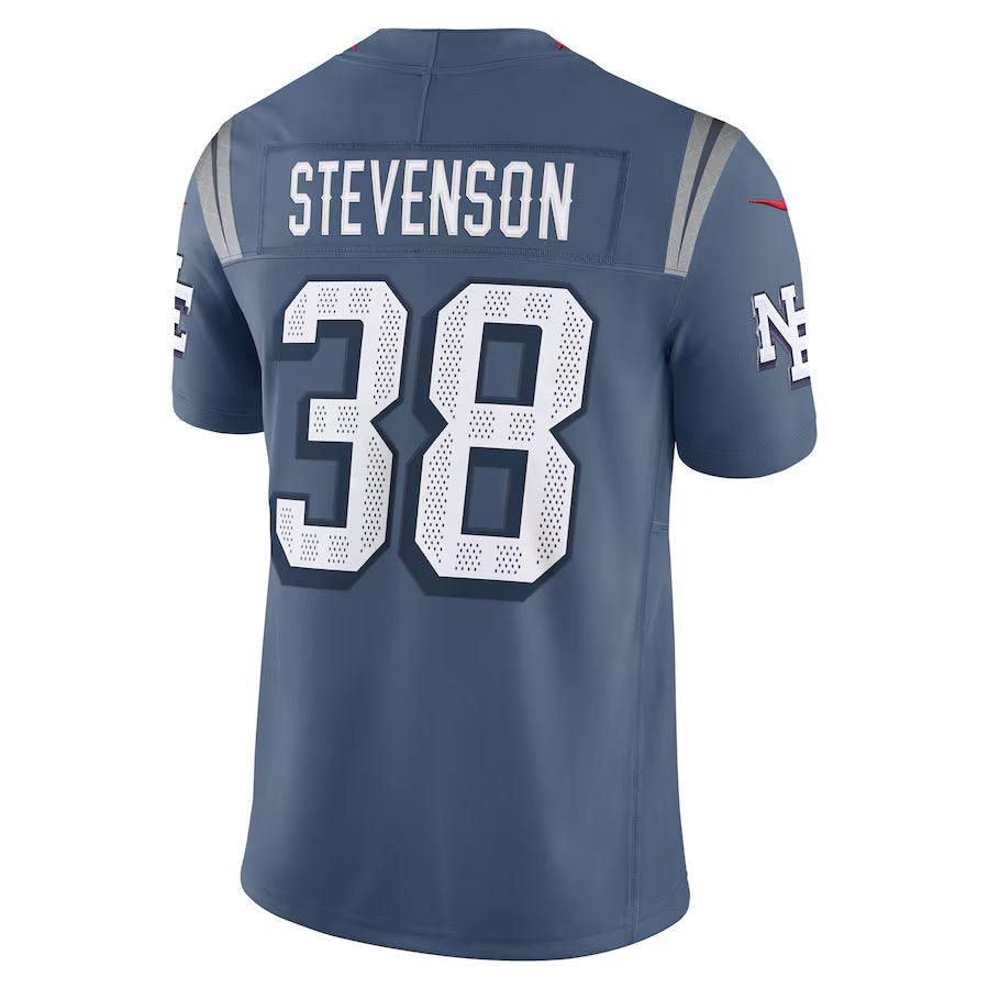 NE.Patriots #38 Rhamondre Stevenson 2025 Rivalries Collection Limited Jersey-CustomName - Storm Blue Stitched American Football Jersey-CustomName