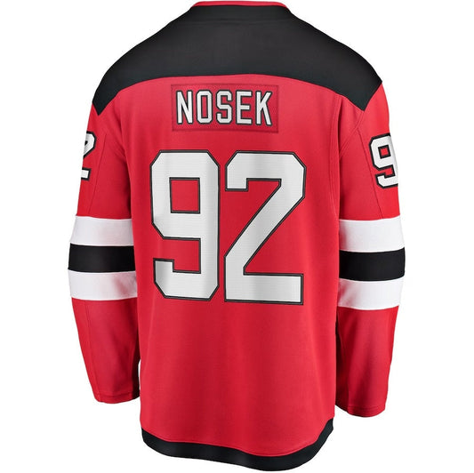 NJ.Devils #92 Tomas Nosek Fanatics Home Breakaway Jersey - Red Stitched American Hockey Jersey UNEC