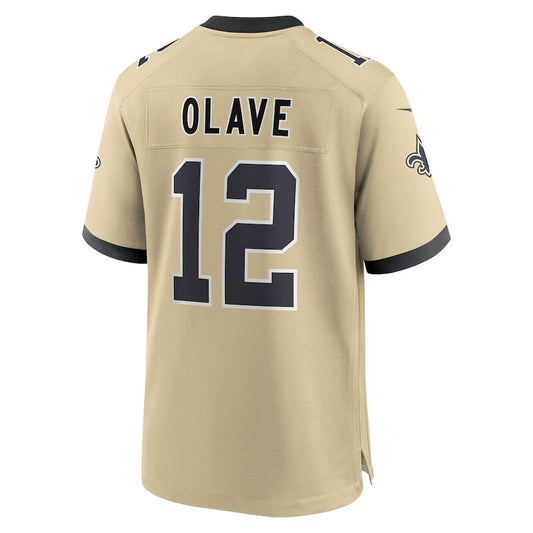 NO.Saints #12 Chris Olave Gold Gameday Golds Alternate Game Player Stitched American Football Jersey
