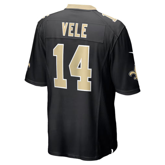 NO.Saints #14 Devaughn Vele Black Team Game Stitched American Football Jersey