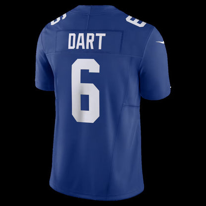 NY.Giants #6 Jaxson Dart Royal Vapor F.U.S.E. Limited Stitched American Football Jerseys CustomName