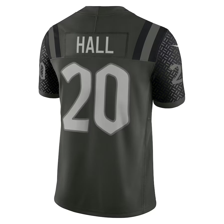 NY.Jets #20 Breece Hall 2025 Rivalries Collection Limited Jersey-CustomName - Gotham Green Stitched American Football Jersey-CustomName