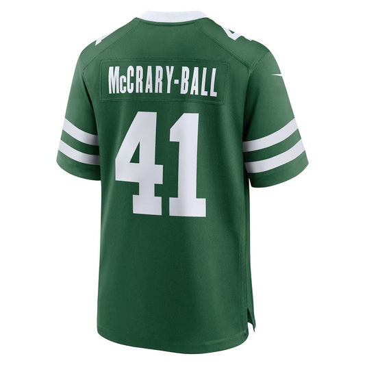 NY.Jets #41 Marcelino McCrary-Ball Legacy Green Team Game Stitched American Football Jerseys