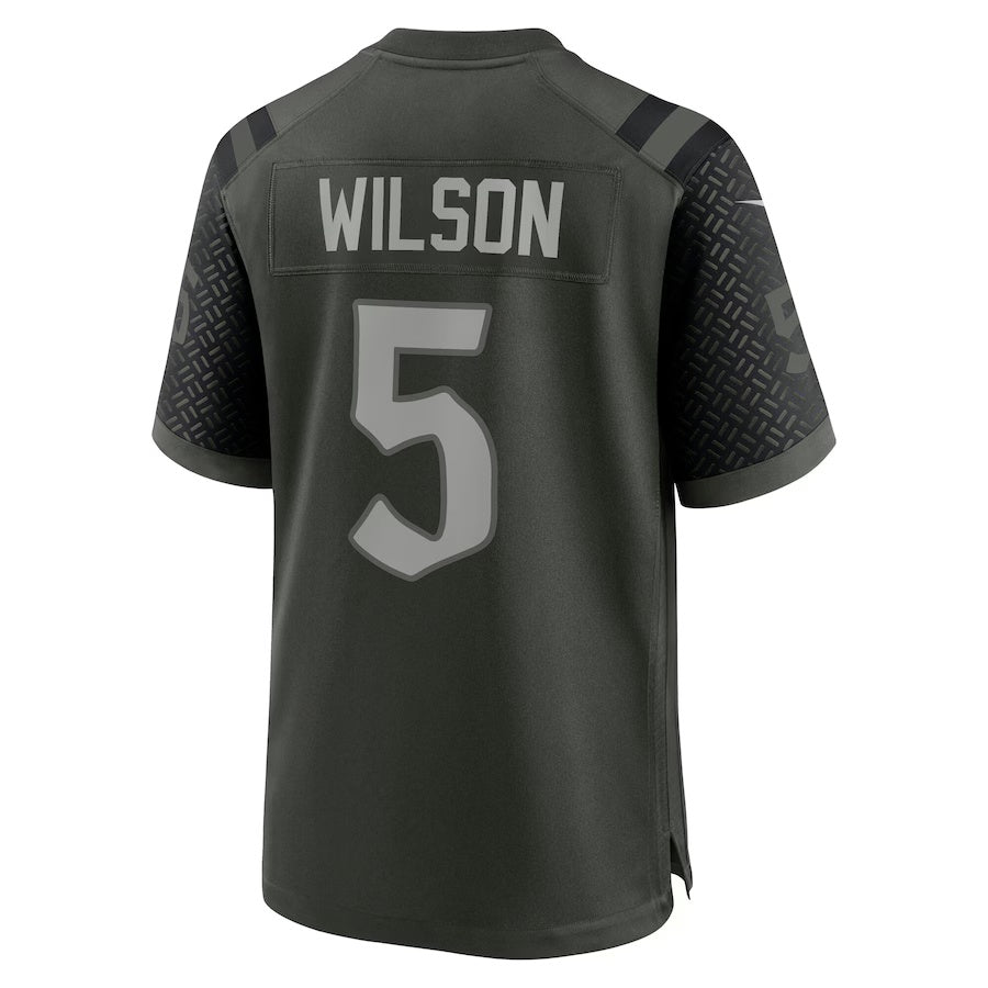 NY.Jets #5 Garrett Wilson 2025 Rivalries Collection Game Jersey-CustomName - Gotham Green Stitched American Football Jersey-CustomName