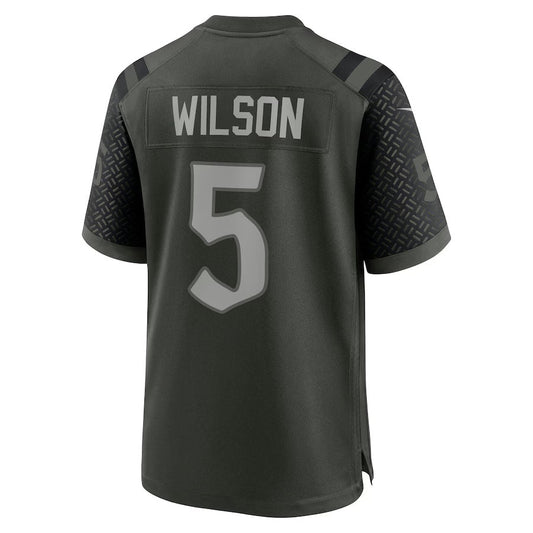 NY.Jets #5 Garrett Wilson 2025 Rivalries Collection Game Jersey-CustomName - Gotham Green Stitched American Football Jersey-CustomName