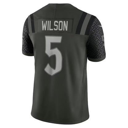 NY.Jets #5 Garrett Wilson 2025 Rivalries Collection Limited Jersey-CustomName - Gotham Green Stitched American Football Jersey-CustomName