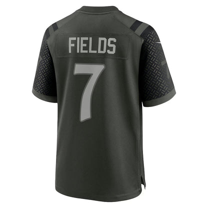 NY.Jets #7 Justin Fields 2025 Rivalries Collection Game Jersey-CustomName - Gotham Green Stitched American Football Jersey-CustomName