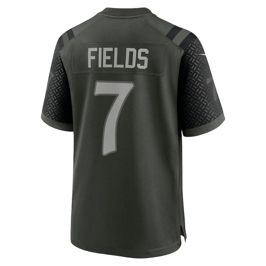 NY.Jets #7 Justin Fields 2025 Rivalries Collection Game Jersey-CustomName - Gotham Green Stitched American Football Jersey-CustomName
