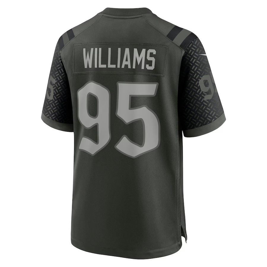NY.Jets #95 Quinnen Williams 2025 Rivalries Collection Game Jersey-CustomName - Gotham Green Stitched American Football Jersey-CustomName