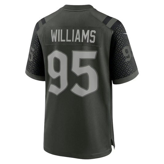 NY.Jets #95 Quinnen Williams 2025 Rivalries Collection Game Jersey-CustomName - Gotham Green Stitched American Football Jersey-CustomName