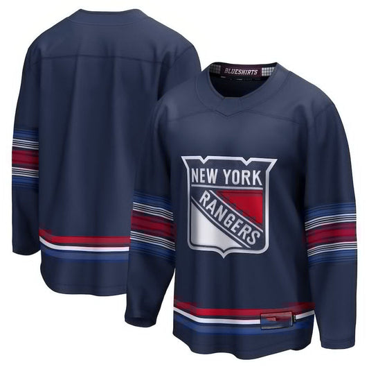 NY.Rangers Fanatics Alternate Premier Breakaway Jersey - Navy Stitched American Hockey Jersey UNEC