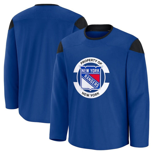 NY.Rangers Fanatics Team Practice Jersey - Blue Stitched American Hockey Jersey UNEC