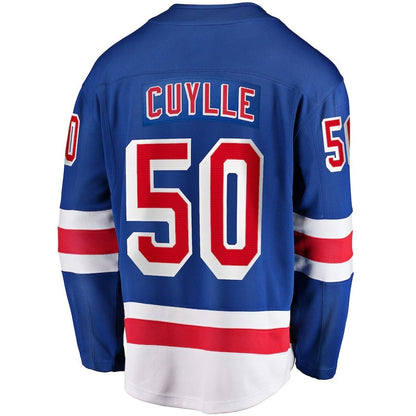 NY.Rangers #50 Will Cuylle Fanatics Home Premier Breakaway Player Jersey - Blue Stitched American Hockey Jersey UNEC
