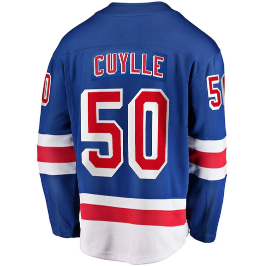 NY.Rangers #50 Will Cuylle Fanatics Home Premier Breakaway Player Jersey - Blue Stitched American Hockey Jersey UNEC