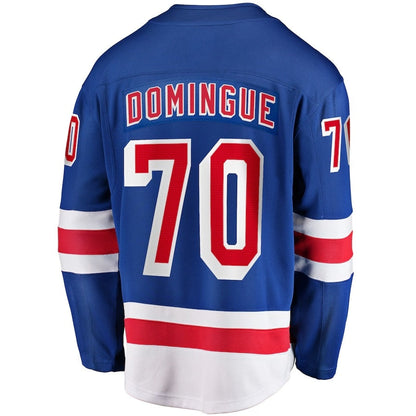 NY.Rangers #70 Louis Domingue Fanatics Home Breakaway Jersey - Blue Stitched American Hockey Jersey UNEC