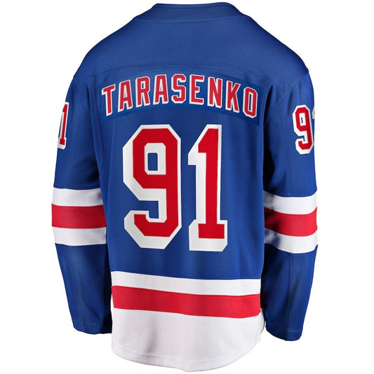 NY.Rangers #91 Vladimir Tarasenko Fanatics Premier Breakaway Player Jersey - Royal Stitched American Hockey Jersey UNEC