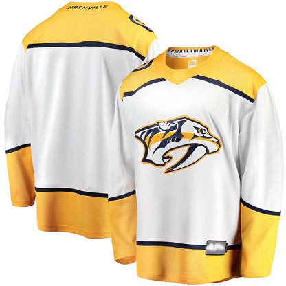 N.Predators Fanatics Branded Breakaway Away Jersey White Stitched American Hockey Jersey UNEC