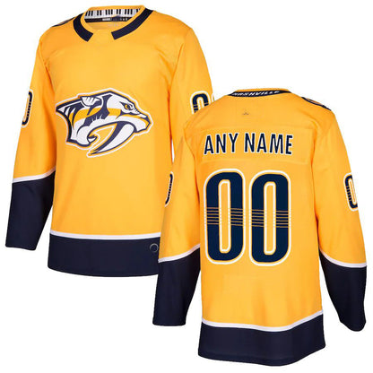 Custom N.Predators Authentic Jersey  Gold Stitched American Hockey Jersey UNEC