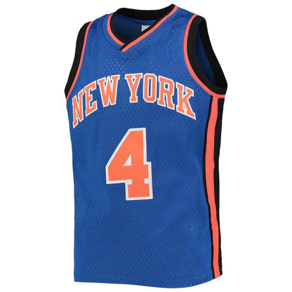 NY.Knicks #4 Nate Robinson Mitchell & Ness  2005-06 Hardwood Classics Swingman Jersey  Blue Stitched American Basketball Jersey UNEC