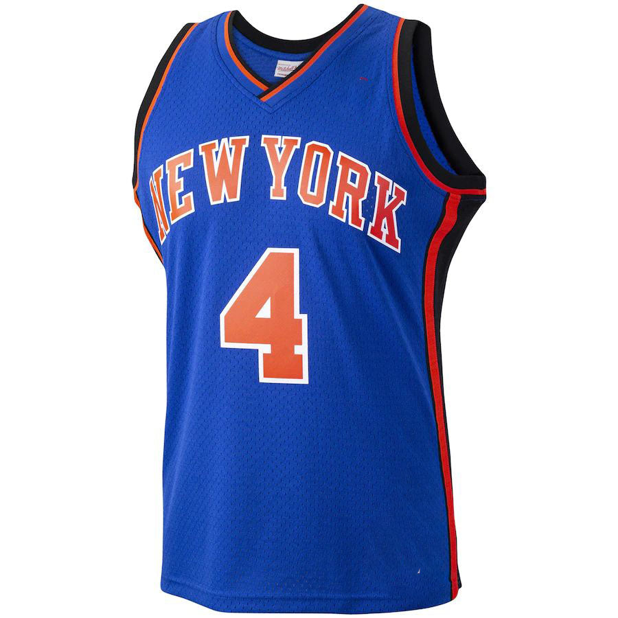 NY.Knicks #4 Nate Robinson Mitchell & Ness 2005-06 Hardwood Classics Swingman Player Jersey Blue Stitched American Basketball Jersey UNEC