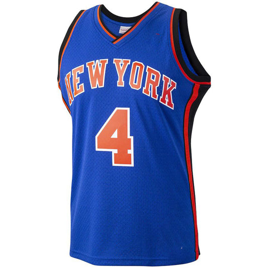 NY.Knicks #4 Nate Robinson Mitchell & Ness 2005-06 Hardwood Classics Swingman Player Jersey Blue Stitched American Basketball Jersey UNEC