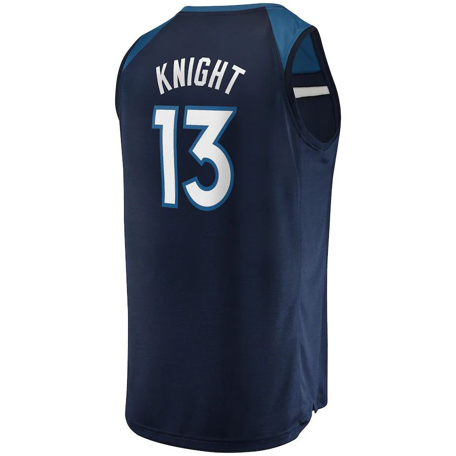 M.Timberwolves #13 Nathan Knight  Fanatics Branded 2021-22 Fast Break Replica Jersey Icon Edition Navy Stitched American Basketball Jersey UNEC