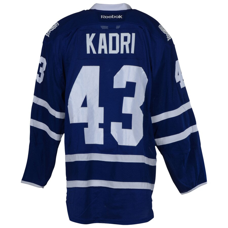 T.Maple Leafs #43 Nazem Kadri Fanatics Authentic Game-Used from the 2015-16 Season Blue Stitched American Hockey Jersey UNEC
