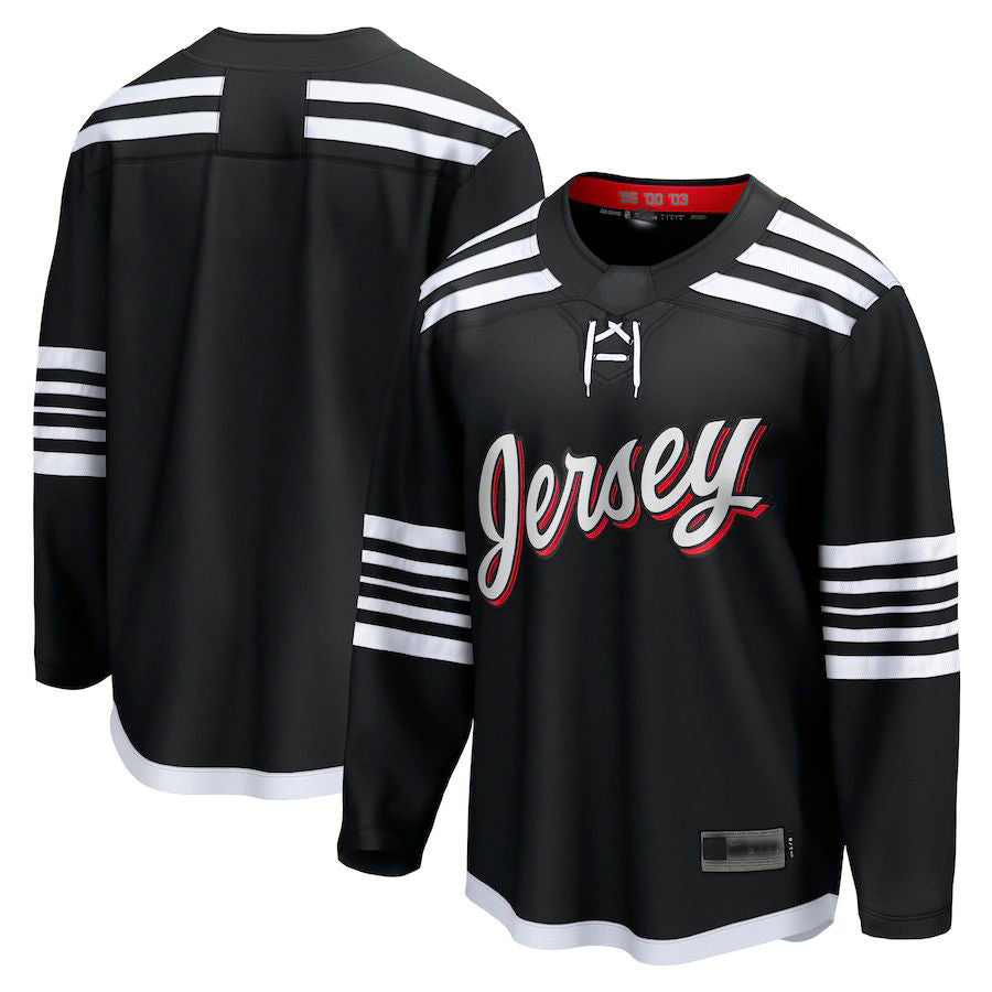 NJ.Devils anatics Branded Alternate Premier Breakaway Team Jersey Black Stitched American Hockey Jersey UNEC