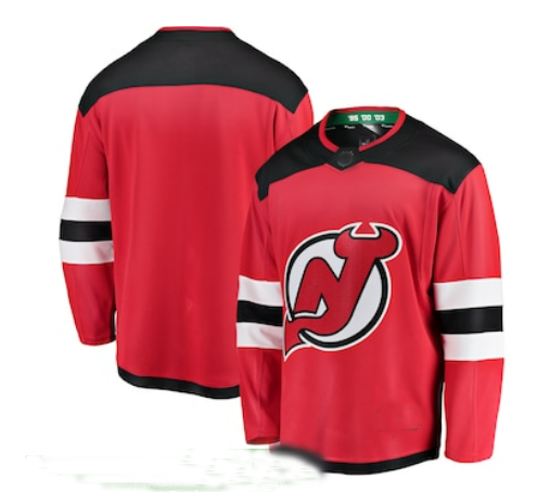 NJ.Devils Fanatics Branded Breakaway Home Jersey Red Stitched American Hockey Jersey UNEC